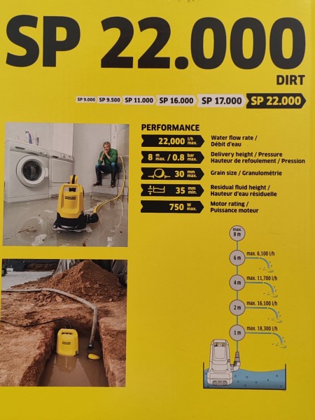 Дренажна помпа за мръсна вода SP 22.000 Dirt