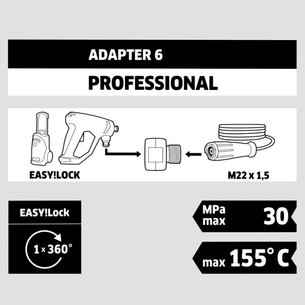 Адаптер 6 (EASY!Lock - M22x1.5)